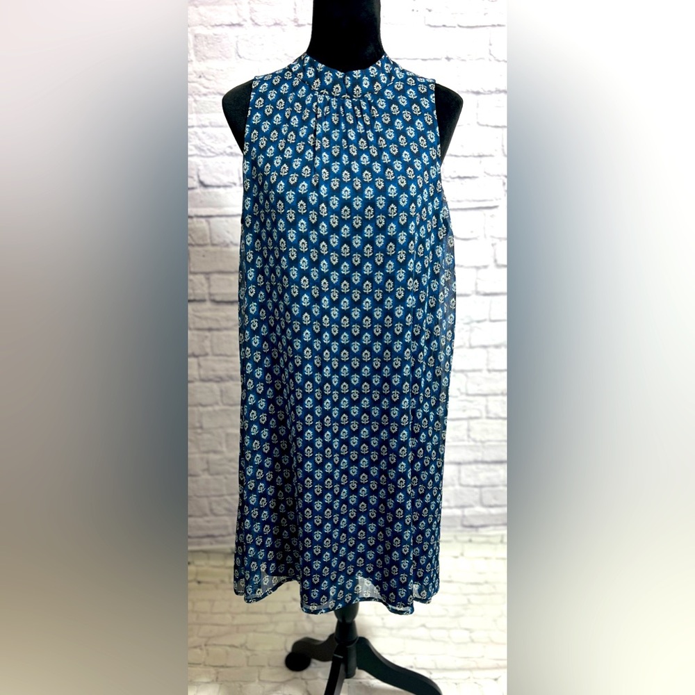 🇺🇸Tommy Hilfiger Blue Patterned Women's Dress - Size 12